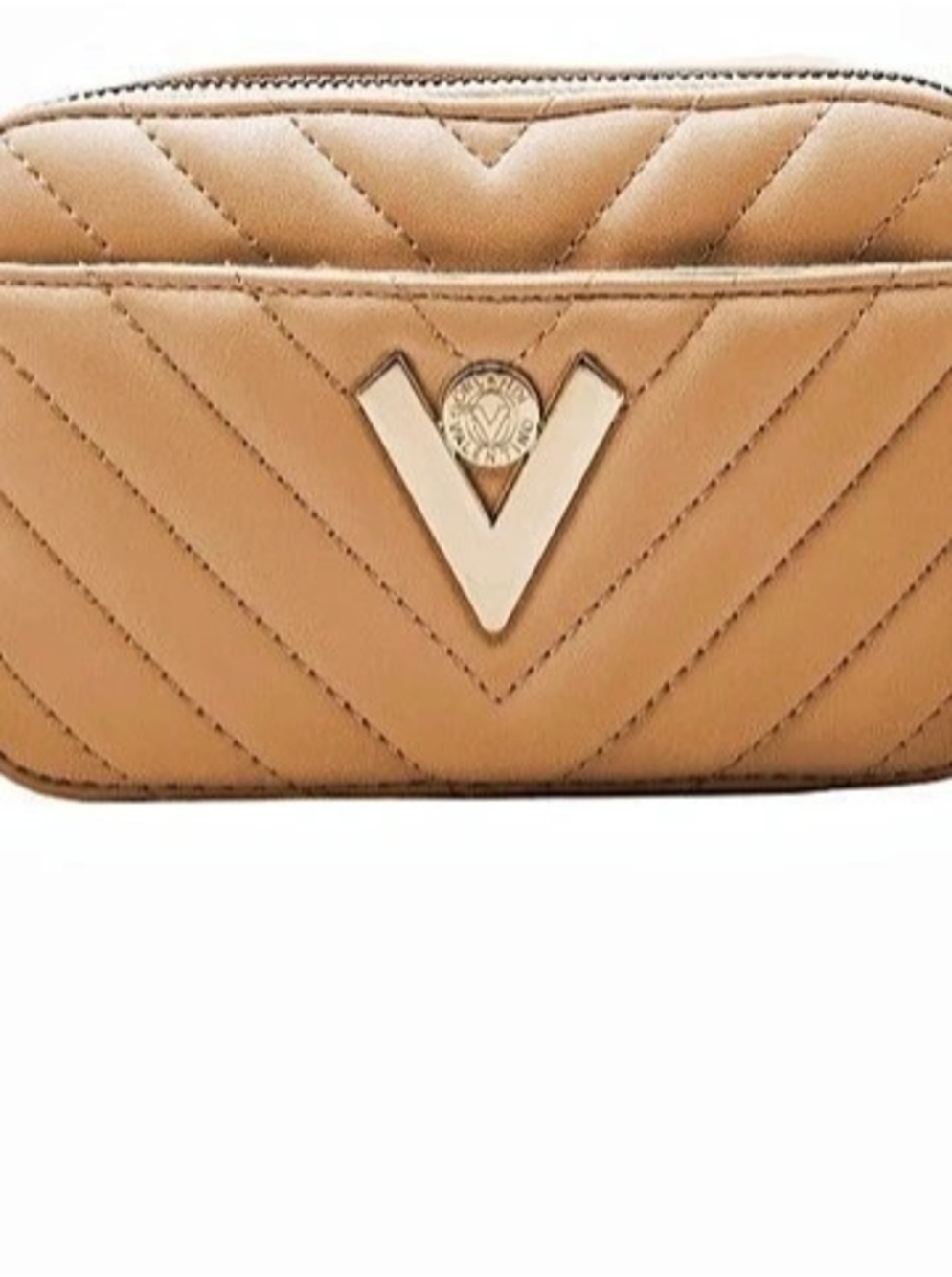 NWT Valentino Orlandi Quilted Sarah Camera Bag in Brown